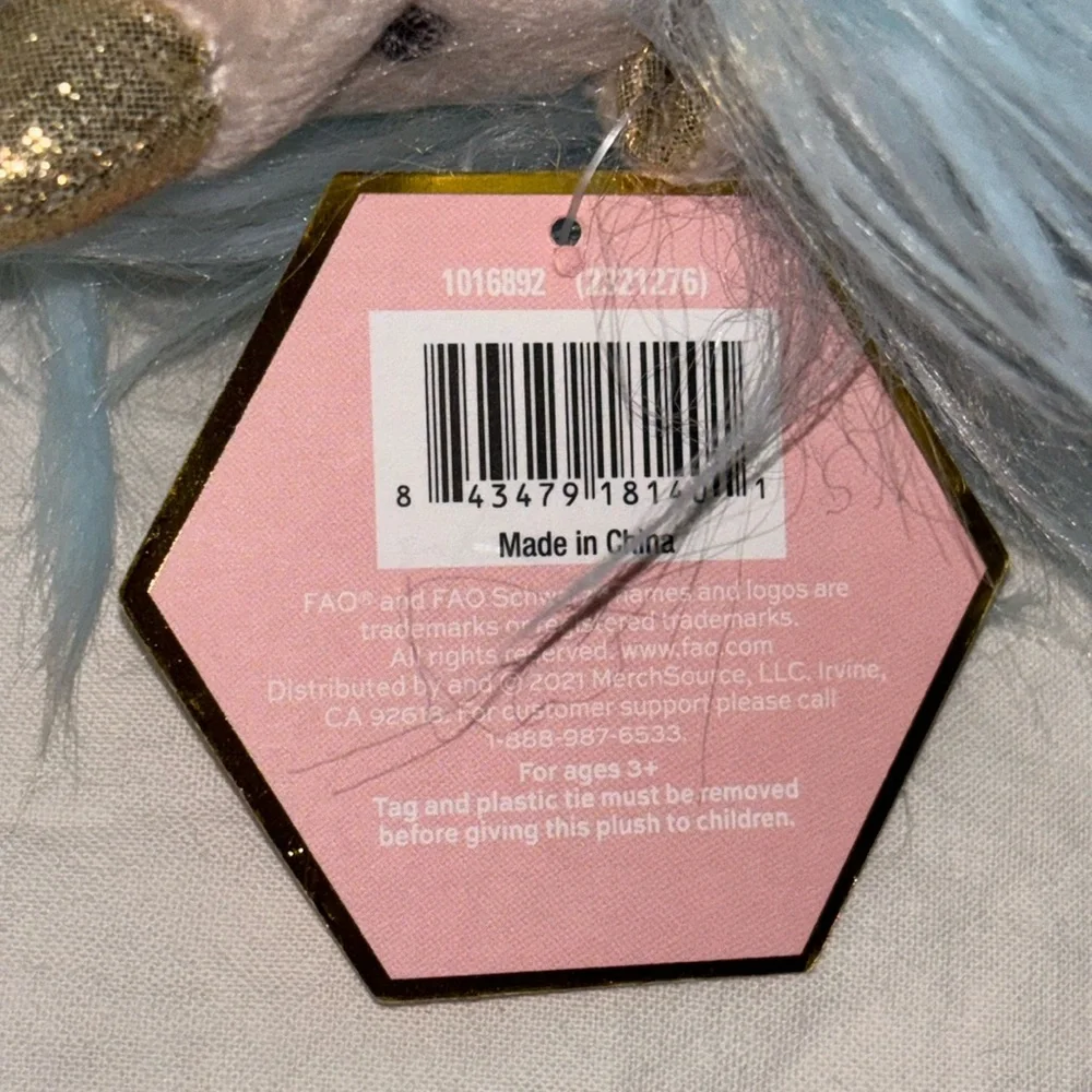 FAO Schwartz Sparklers BLUE Hedgehog Plush Toy. NWT - Picture 12 of 15